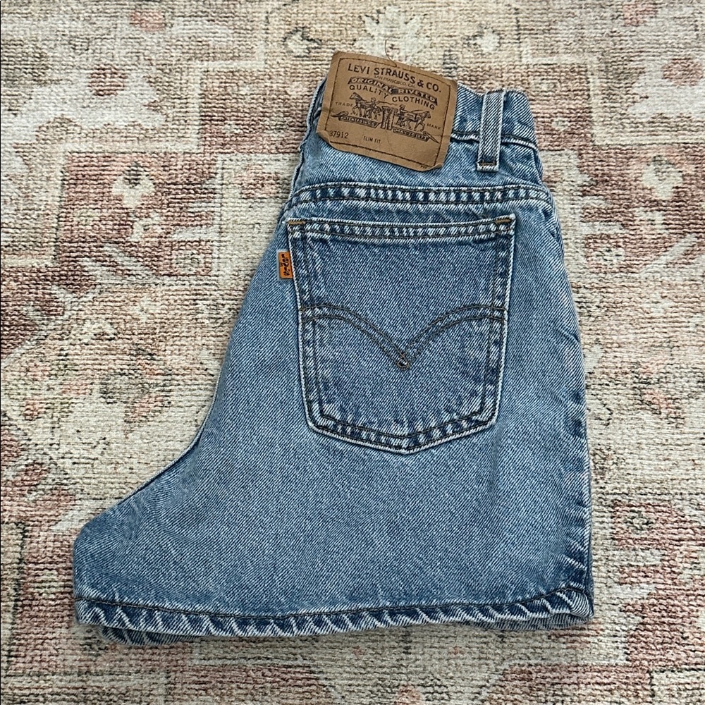 Woman’s Original Vintage Orange Tab Levi Strauss & Co Denim Shorts